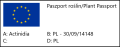 Paszport rośliny Aktinidia ostrolistna Issai